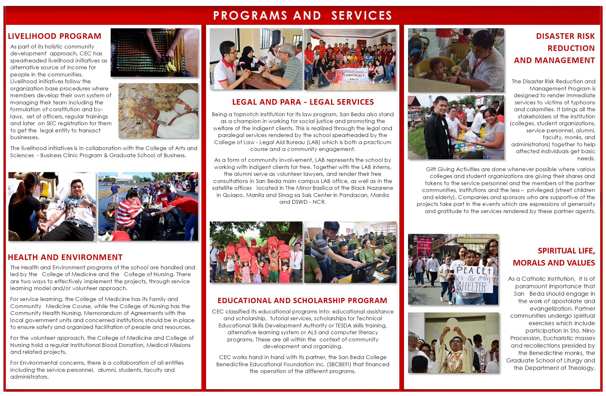 Our Programs & Services